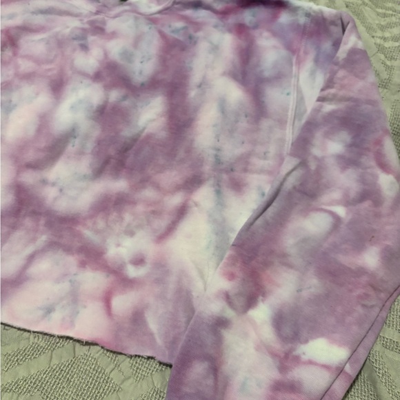 Tie Dye Adult Medium Cropped Crewneck Sweatshirt - Picture 2 of 4